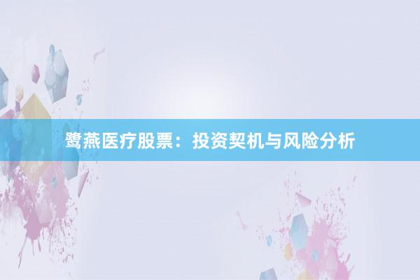 鹭燕医疗股票：投资契机与风险分析